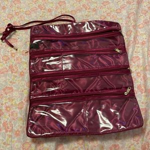 Hanging jewelry travel bag